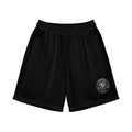Black True Form all over print youth recycled mesh athletic shorts with a small TF logo on the left leg.