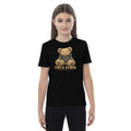 Black Motion Tee by True Form with a teddy bear graphic and True Form text, shown worn from the front.